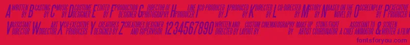 SteeltongsItalic Font – Purple Fonts on Red Background