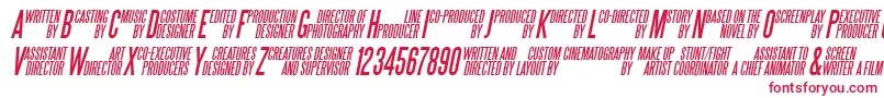 SteeltongsItalic Font – Red Fonts on White Background