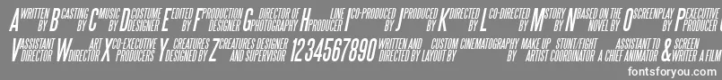 SteeltongsItalic Font – White Fonts on Gray Background
