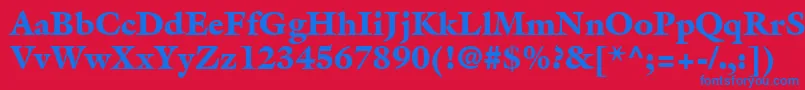 フォントAcanthusBlackSsiBlack – 赤い背景に青い文字