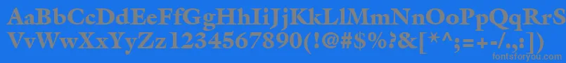 AcanthusBlackSsiBlack-Schriftart – Graue Schriften auf blauem Hintergrund