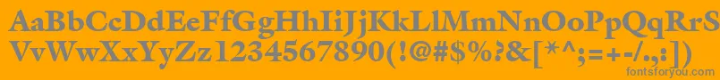AcanthusBlackSsiBlack Font – Gray Fonts on Orange Background