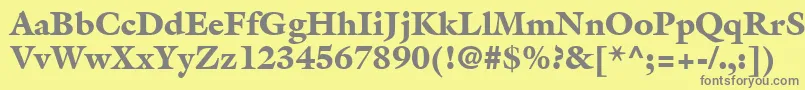 フォントAcanthusBlackSsiBlack – 黄色の背景に灰色の文字