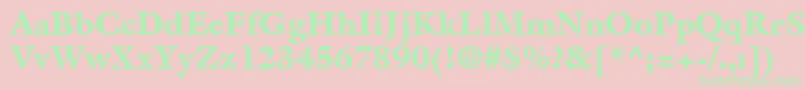AcanthusBlackSsiBlack-Schriftart – Grüne Schriften auf rosa Hintergrund