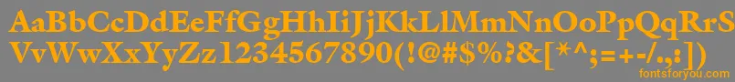 AcanthusBlackSsiBlack Font – Orange Fonts on Gray Background