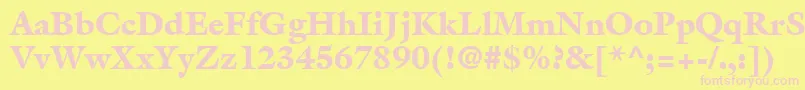 Шрифт AcanthusBlackSsiBlack – розовые шрифты на жёлтом фоне