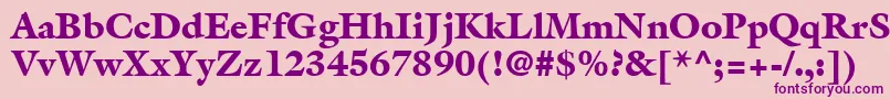 AcanthusBlackSsiBlack-Schriftart – Violette Schriften auf rosa Hintergrund