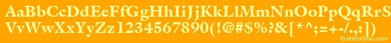 フォントAcanthusBlackSsiBlack – オレンジの背景に黄色の文字