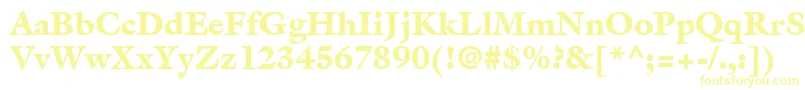 Шрифт AcanthusBlackSsiBlack – жёлтые шрифты