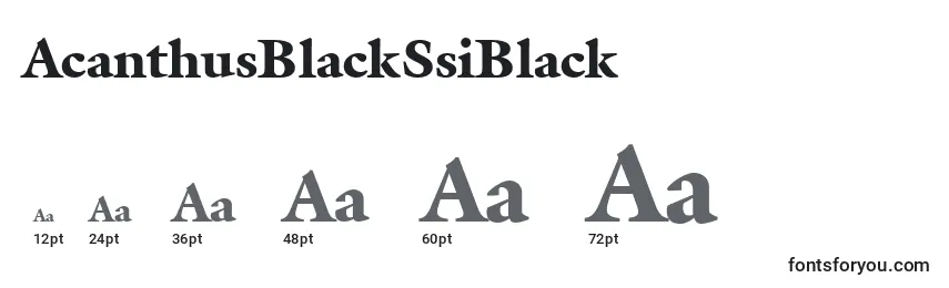 AcanthusBlackSsiBlack Font Sizes