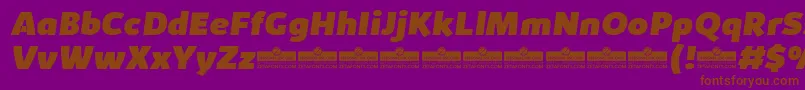 KabrioHeavyItalicTrial Font – Brown Fonts on Purple Background