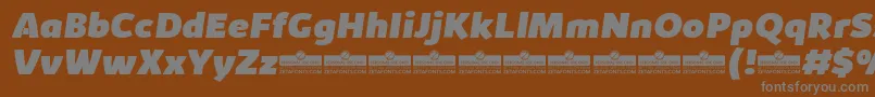KabrioHeavyItalicTrial Font – Gray Fonts on Brown Background