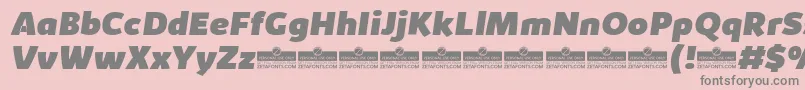 KabrioHeavyItalicTrial-Schriftart – Graue Schriften auf rosa Hintergrund