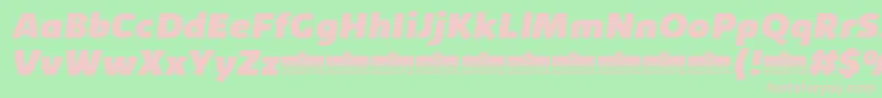 Czcionka KabrioHeavyItalicTrial – różowe czcionki na zielonym tle