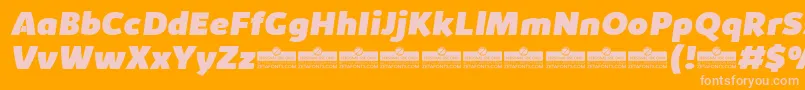 More about KabrioHeavyItalicTrial Font KabrioHeavyItalicTrial Font – Pink Fonts on Orange Background