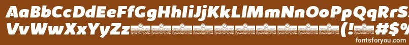 KabrioHeavyItalicTrial Font – White Fonts on Brown Background