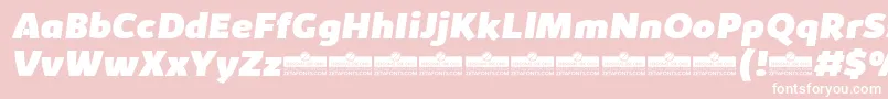 KabrioHeavyItalicTrial Font – White Fonts on Pink Background