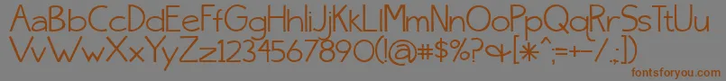 BmdSkinnyJeansSolid Font – Brown Fonts on Gray Background