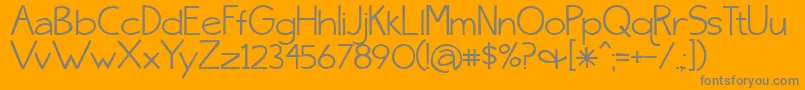 BmdSkinnyJeansSolid Font – Gray Fonts on Orange Background