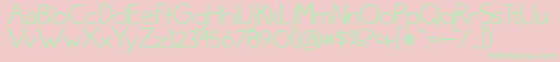 BmdSkinnyJeansSolid Font – Green Fonts on Pink Background