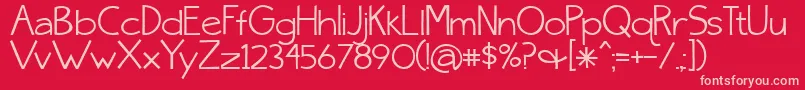 BmdSkinnyJeansSolid Font – Pink Fonts on Red Background