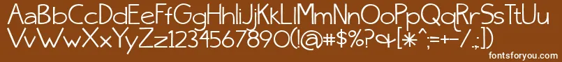 BmdSkinnyJeansSolid Font – White Fonts on Brown Background