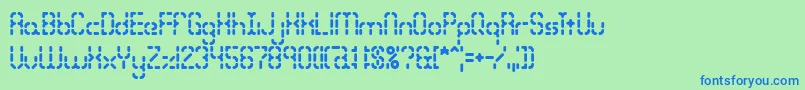 Bleakseg Font – Blue Fonts on Green Background