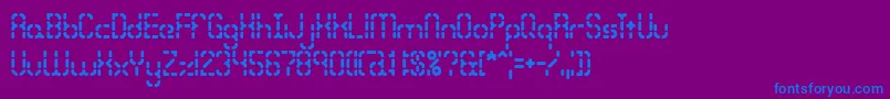 Bleakseg Font – Blue Fonts on Purple Background