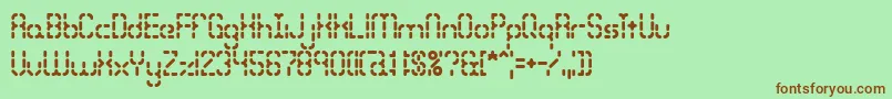 Bleakseg Font – Brown Fonts on Green Background