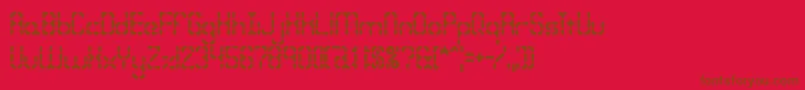 Bleakseg Font – Brown Fonts on Red Background
