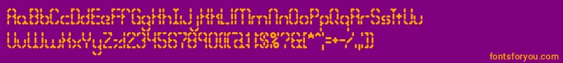 Bleakseg Font – Orange Fonts on Purple Background