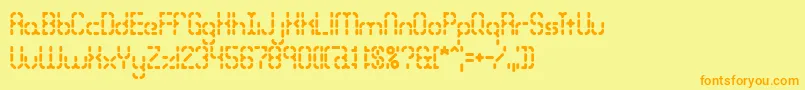 Bleakseg Font – Orange Fonts on Yellow Background