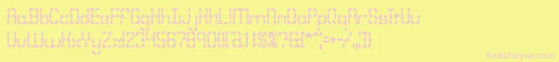 Bleakseg Font – Pink Fonts on Yellow Background