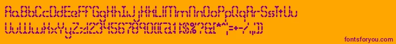 Bleakseg Font – Purple Fonts on Orange Background