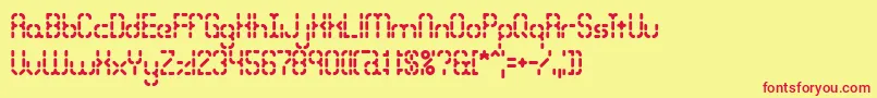 Bleakseg Font – Red Fonts on Yellow Background