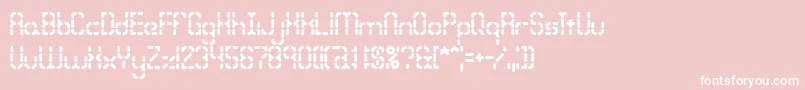 Bleakseg Font – White Fonts on Pink Background