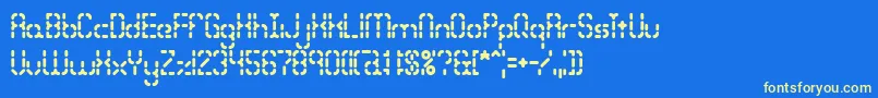 Bleakseg Font – Yellow Fonts on Blue Background