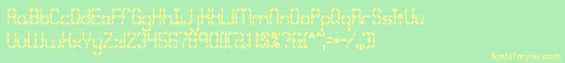 Bleakseg Font – Yellow Fonts on Green Background