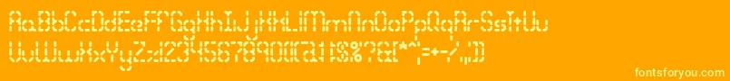 Bleakseg Font – Yellow Fonts on Orange Background