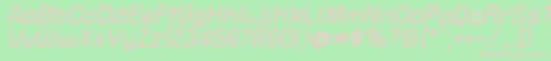 フォントPoliticaXtBoldItalic – 緑の背景にピンクのフォント