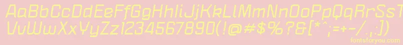 PoliticaXtBoldItalic Font – Yellow Fonts on Pink Background