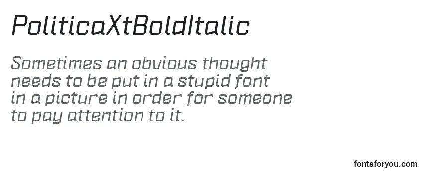 PoliticaXtBoldItalic Font