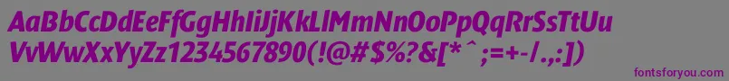 DendanewblackcondcItalic Font – Purple Fonts on Gray Background