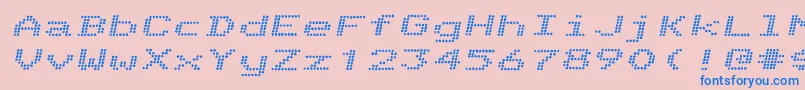 TelidoninkexBolditalic Font – Blue Fonts on Pink Background