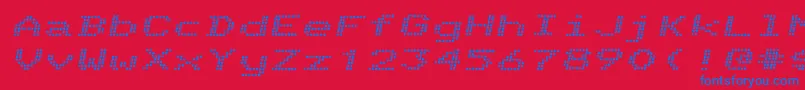 フォントTelidoninkexBolditalic – 赤い背景に青い文字