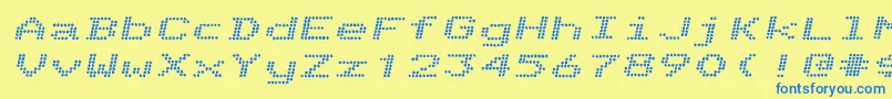 TelidoninkexBolditalic Font – Blue Fonts on Yellow Background
