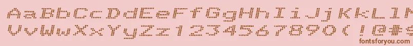 Police TelidoninkexBolditalic – polices brunes sur fond rose