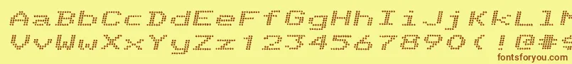 TelidoninkexBolditalic Font – Brown Fonts on Yellow Background