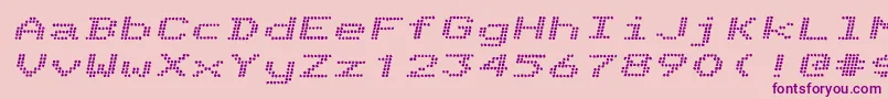TelidoninkexBolditalic Font – Purple Fonts on Pink Background