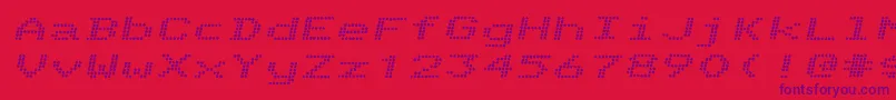 TelidoninkexBolditalic Font – Purple Fonts on Red Background